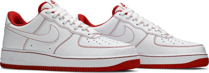 Nike Air Force 1 '07 'Contrast Stitch - White University Red'